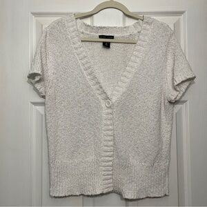 New York & Company Women’s White Cardigan, size Medium